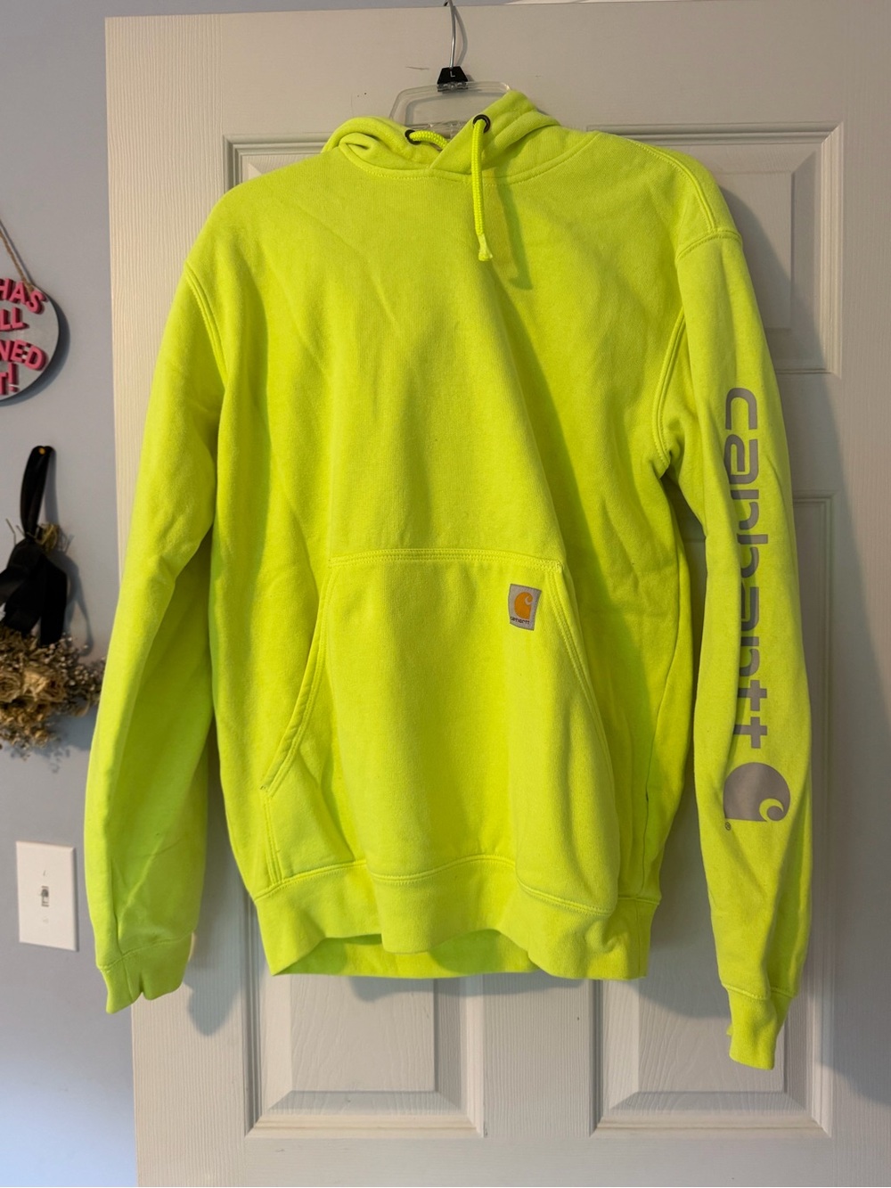 Carhartt Men’s High-Visibility Lime Crewneck Hoodie